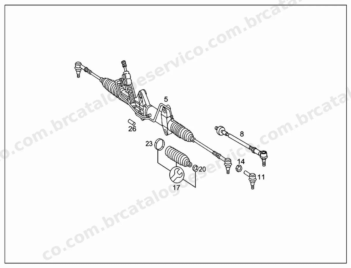 Vista explodida 3 do Catálogo de Peças Mercedes-Benz Sprinter 208 a 216 CDI (1ª geração)