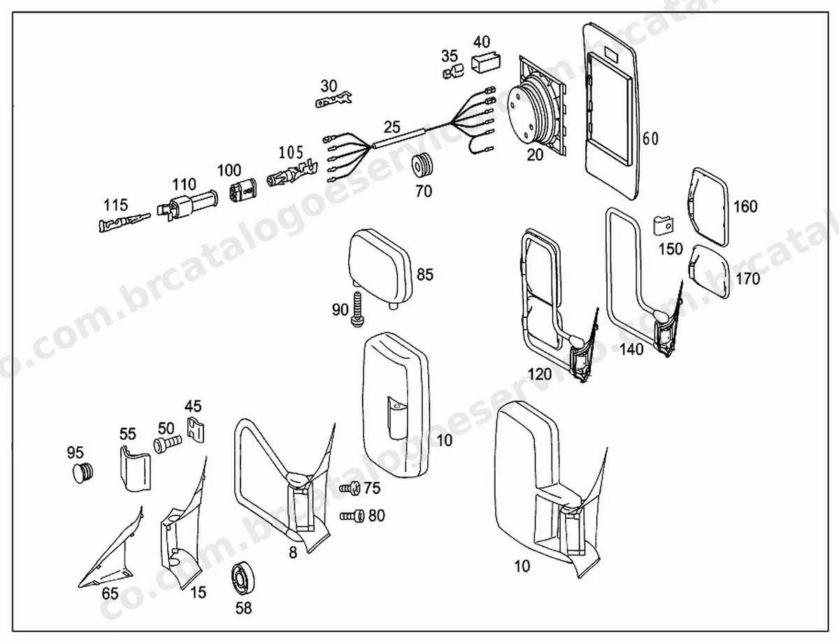 Vista explodida 1 do Catálogo de Peças Mercedes-Benz Sprinter 308 a 316 CDI e 310 D (1ª geração)