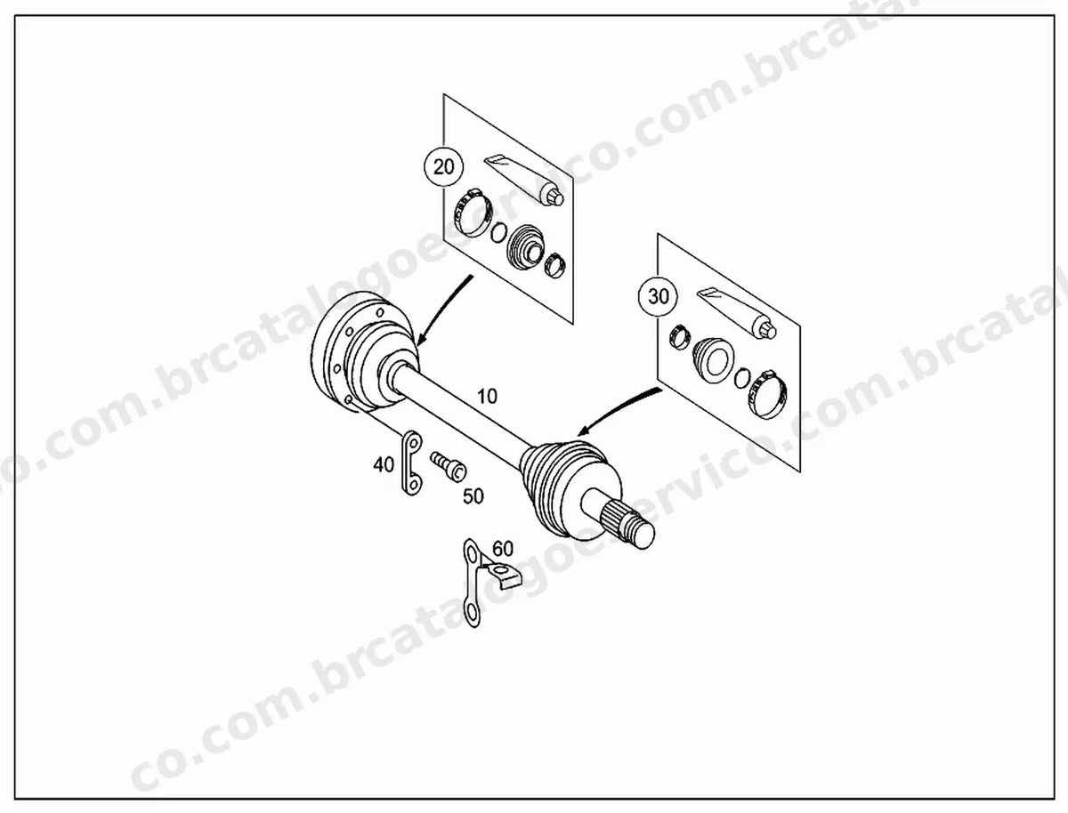 Vista explodida 3 do Catálogo de Peças Mercedes-Benz Sprinter 308 a 316 CDI e 310 D (1ª geração)