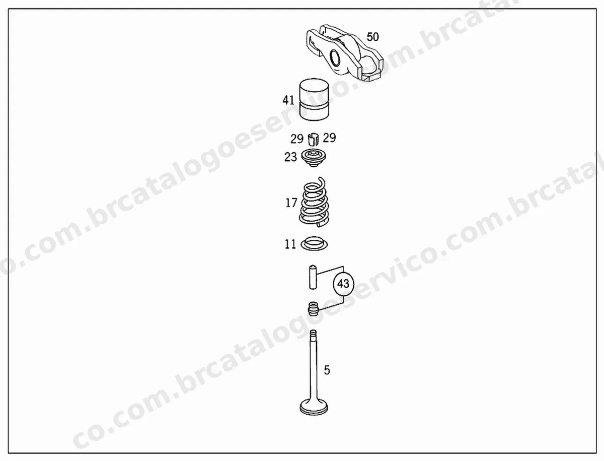 Vista explodida 4 do Catálogo de Peças Mercedes-Benz Vito W447 Furgão e Tourer