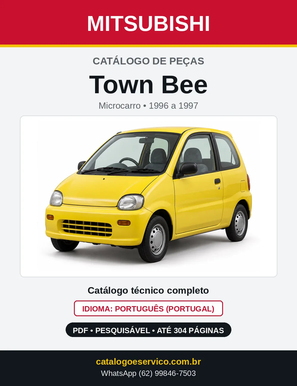 Capa do Catálogo de Peças Mitsubishi Town Bee em PDF