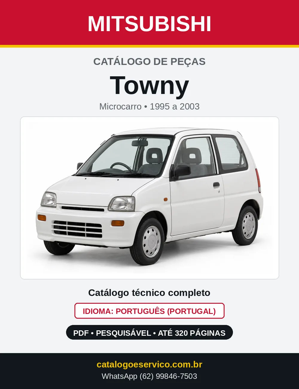 Capa do Catálogo de Peças Mitsubishi Towny em PDF