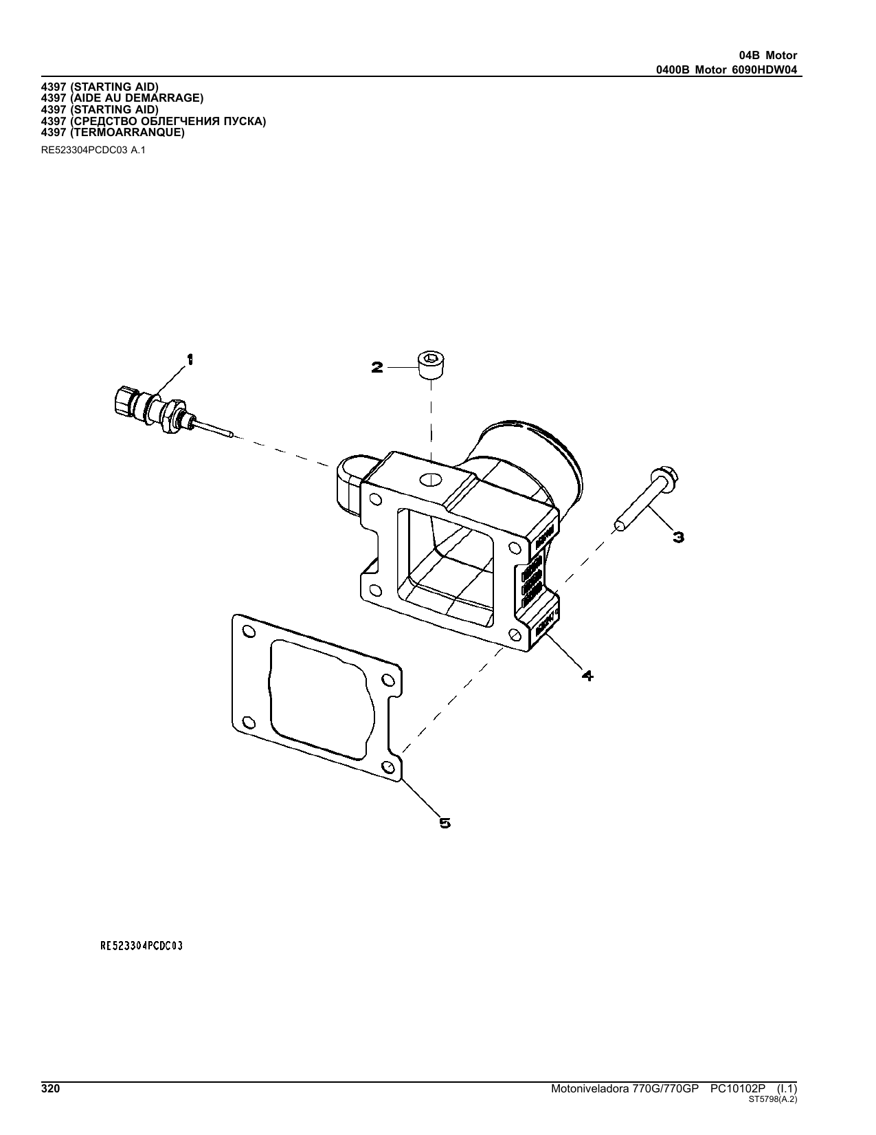 Catálogo de Peças Motoniveladora John Deere 770G/770GP