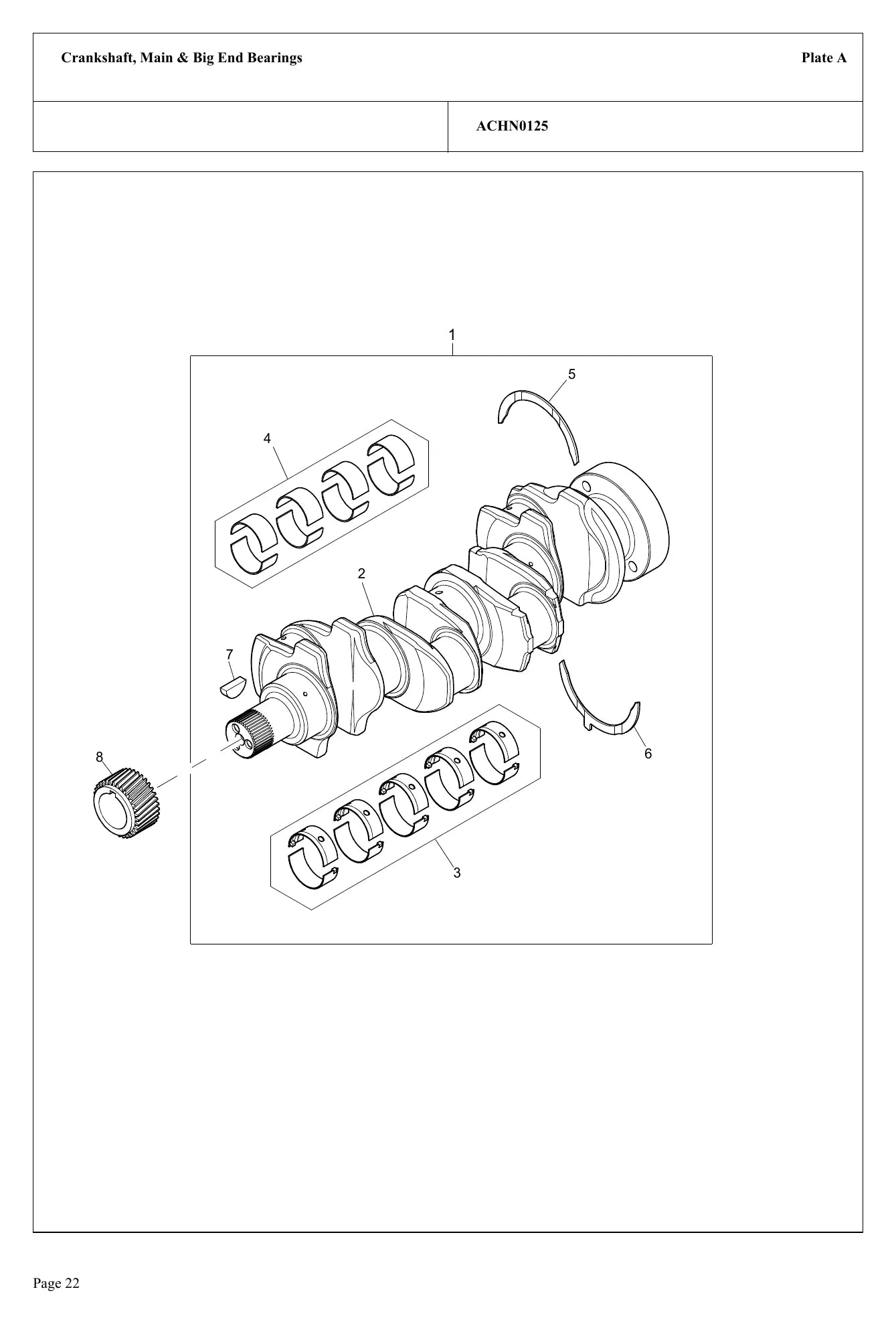 CATALOGO DE PEÇAS MOTOR 1104D 44T PERKINS — vista explodida