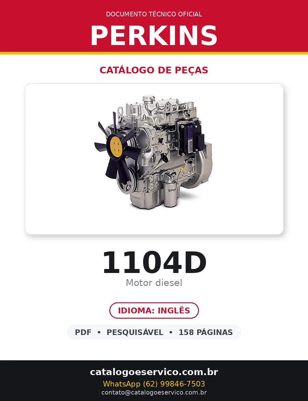 CATALOGO DE PEÇAS MOTOR 1104D 44T PERKINS — capa