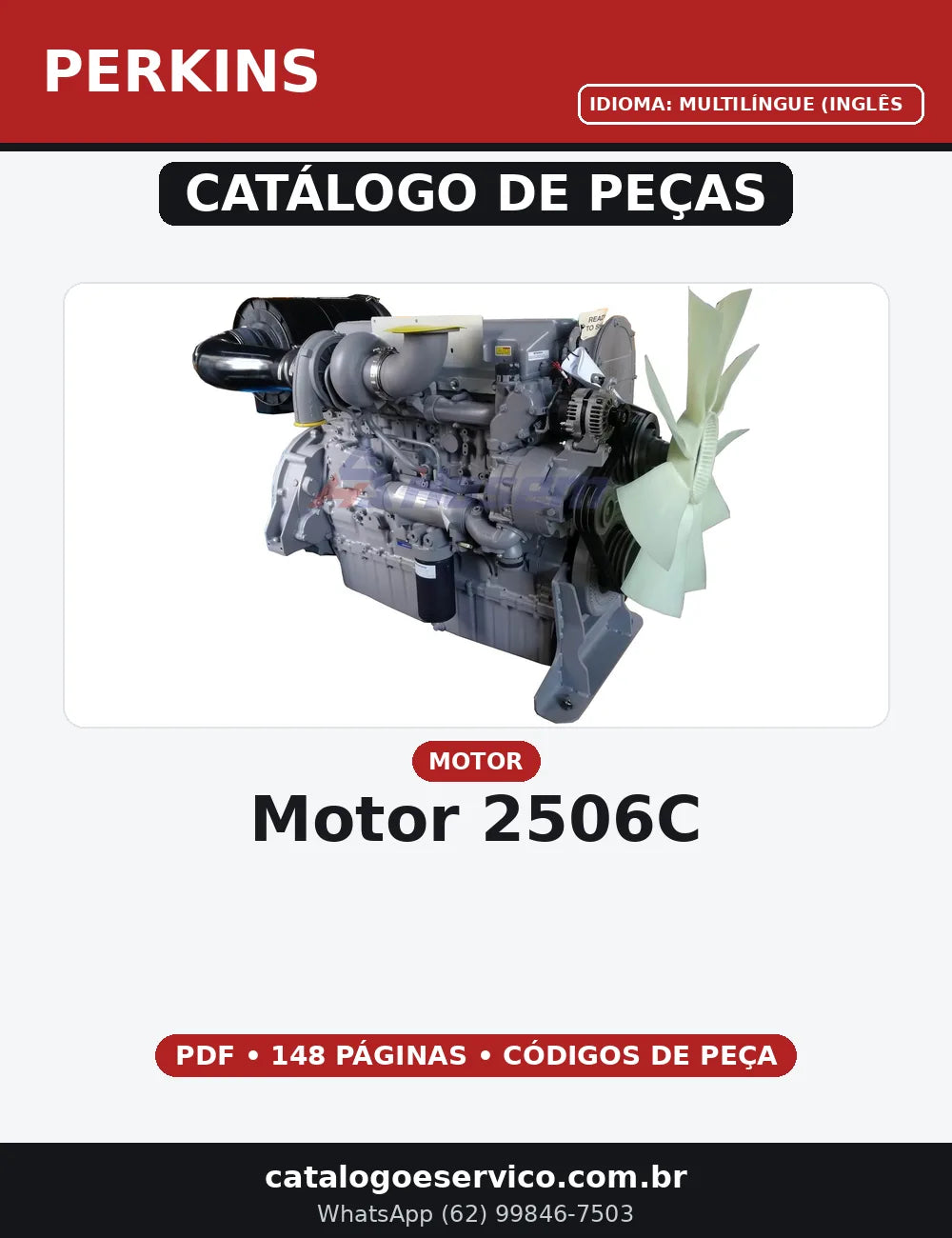 CATALOGO DE PEÇAS MOTOR - 2506C PERKINS — capa do catálogo de peças
