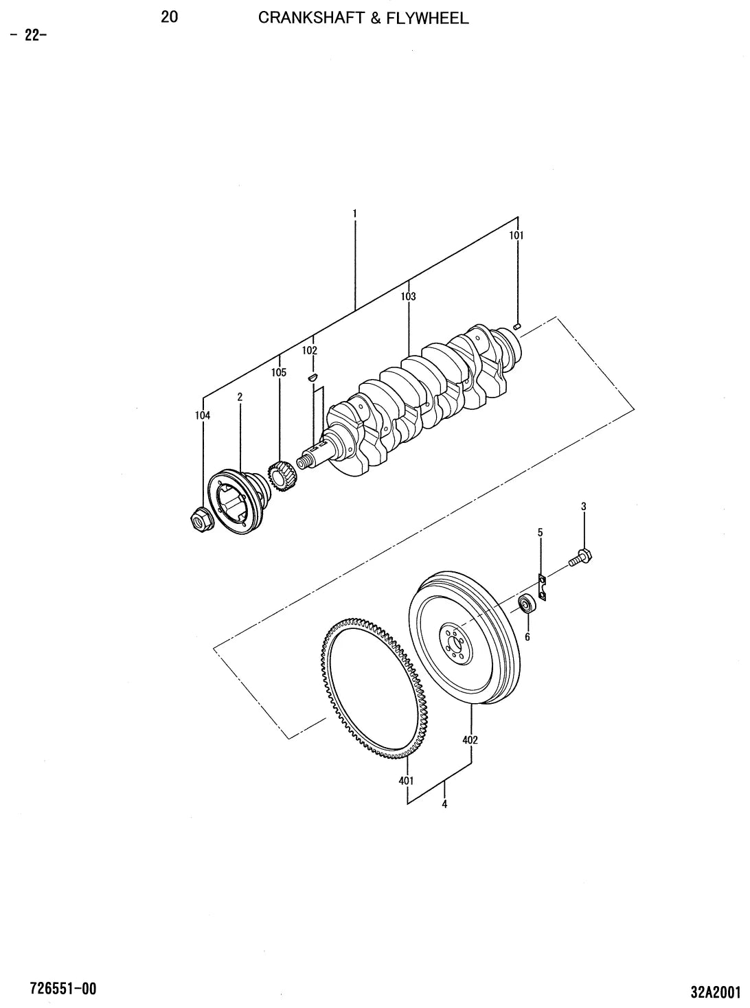 Detalhe de conjunto do Catálogo de Peças Mitsubishi S4S com as referências de fábrica