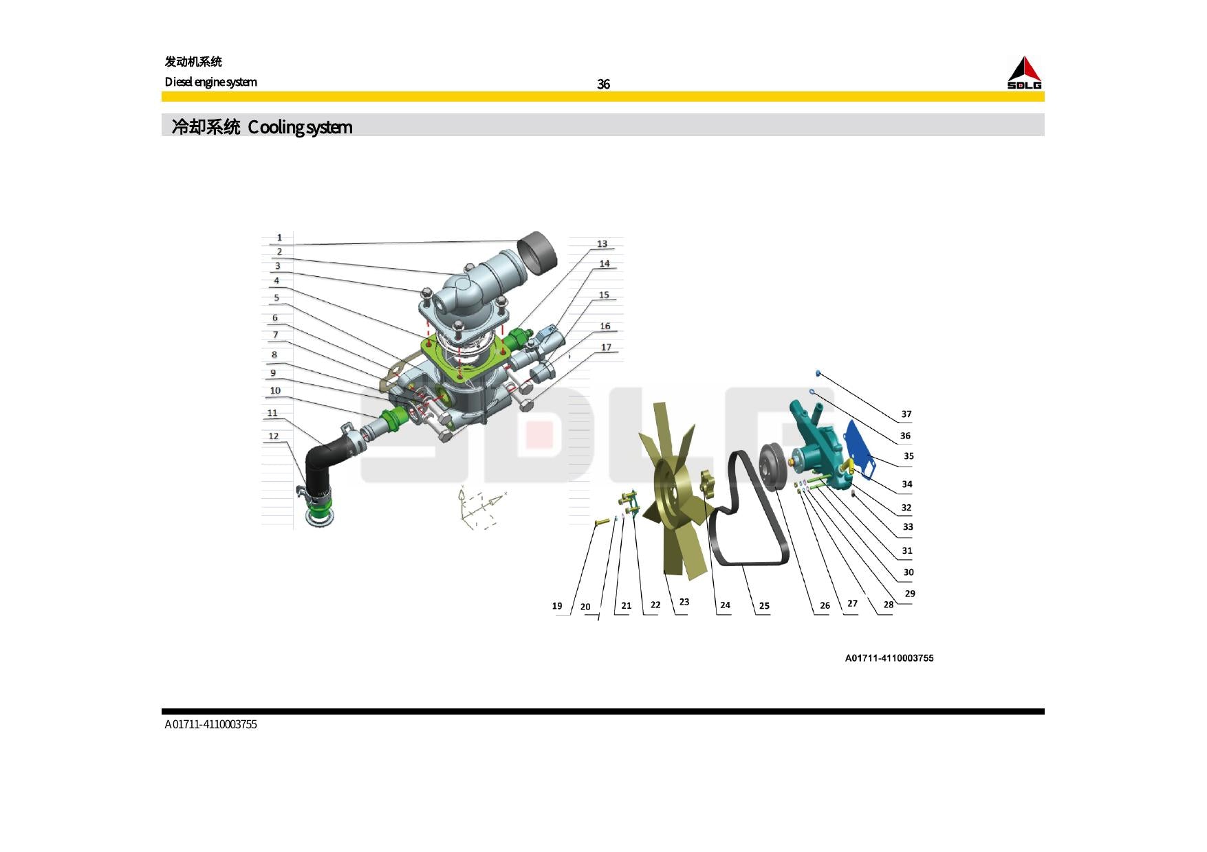 Catálogo de Peças Motor L916 SDLG Pá Carregadeira - página 3