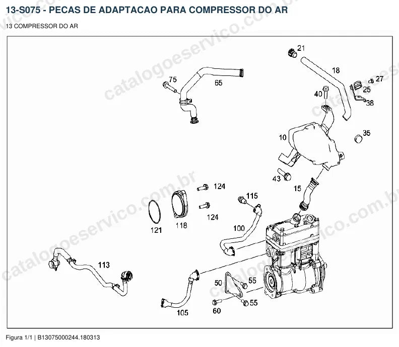 Vista explodida do catálogo de peças do motor Mercedes-Benz M 936 — figura 4