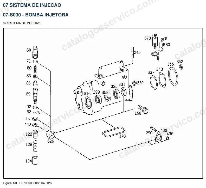Vista explodida do catálogo de peças do motor Mercedes-Benz OM 447 — figura 4