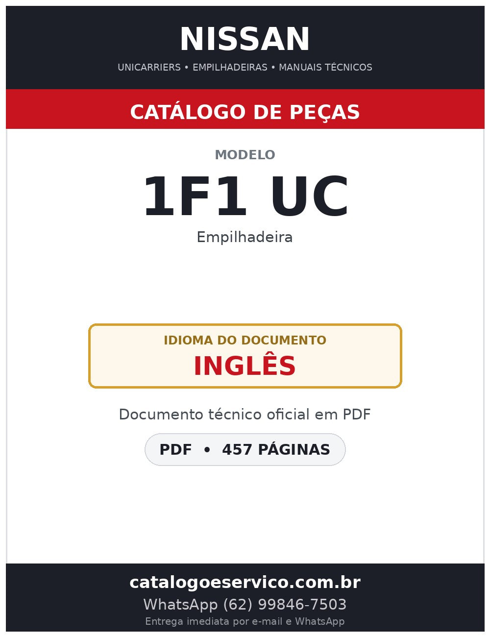 1F1 UC - Catálogo de Peças Nissan