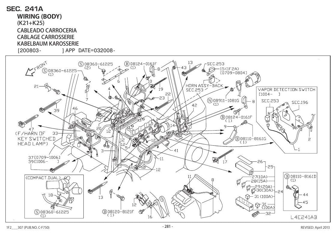 1F2 SERIES - Catálogo de Peças Nissan