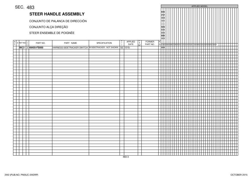 2W2 SERIES - Catálogo de Peças Nissan