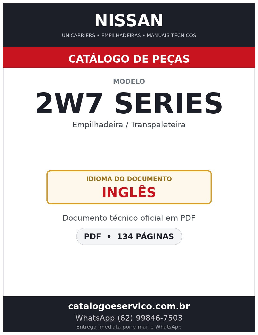 2W7 SERIES - Catálogo de Peças Nissan