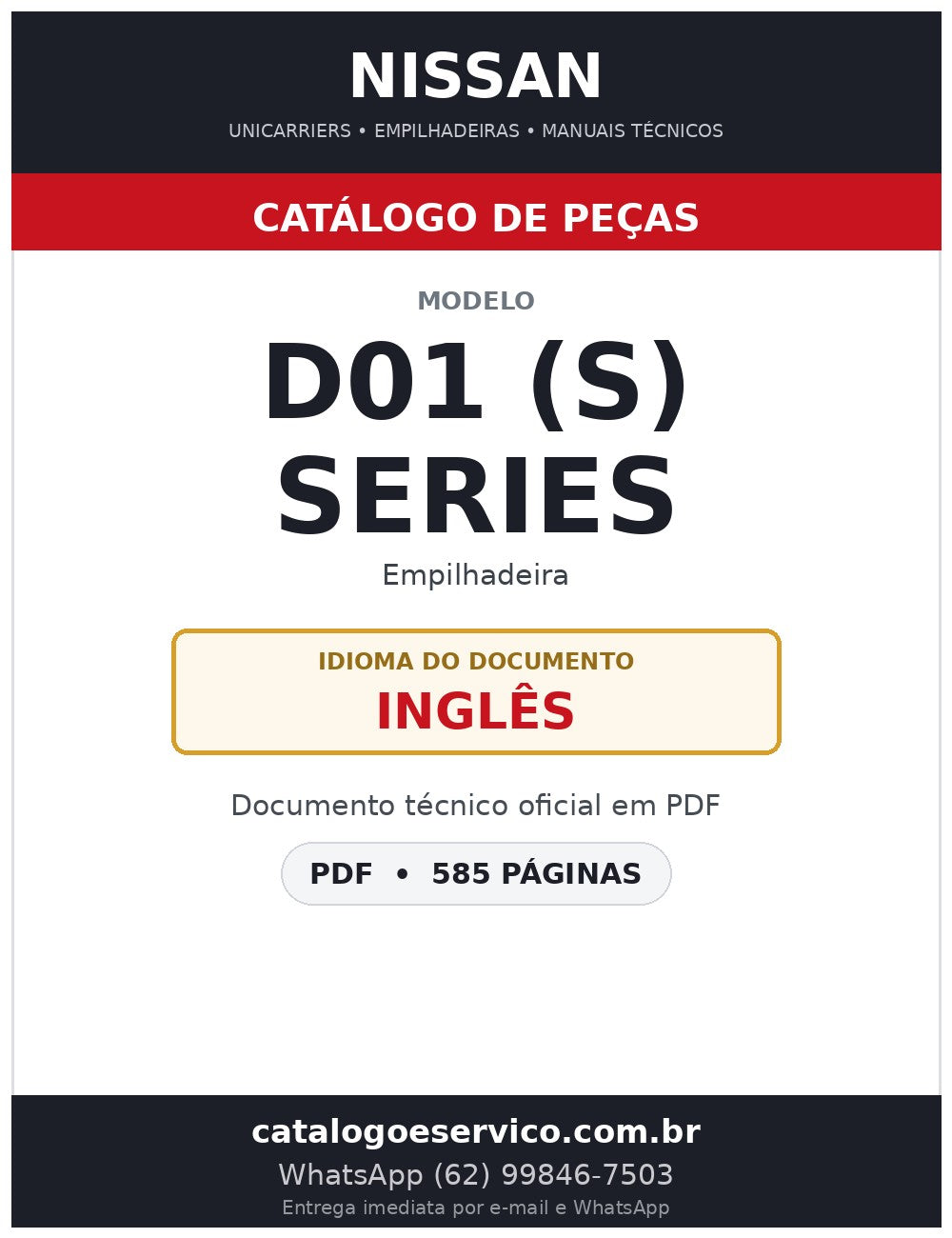 D01 (S) SERIES - Catálogo de Peças Nissan