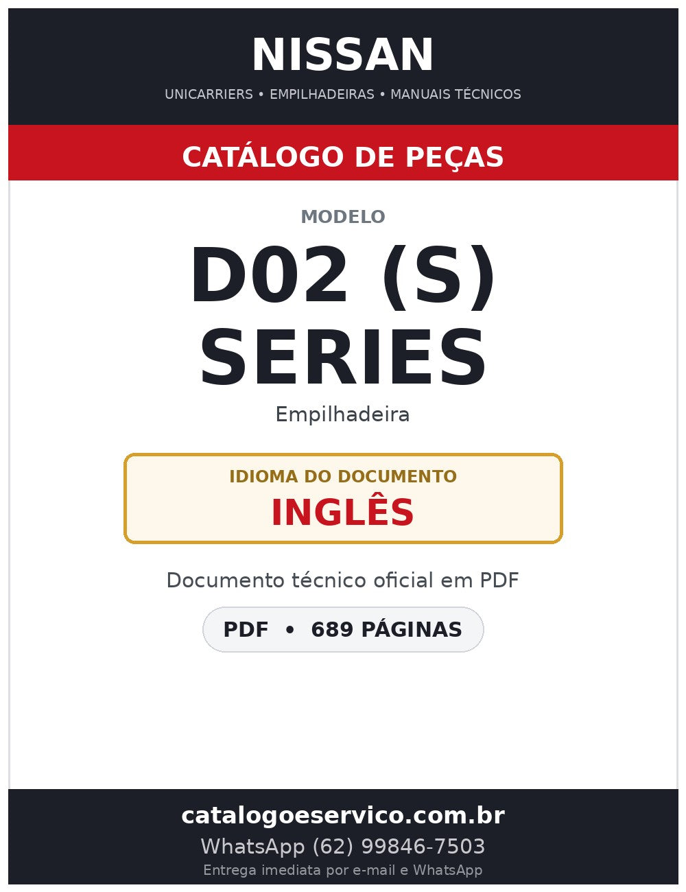 D02 (S) SERIES - Catálogo de Peças Nissan