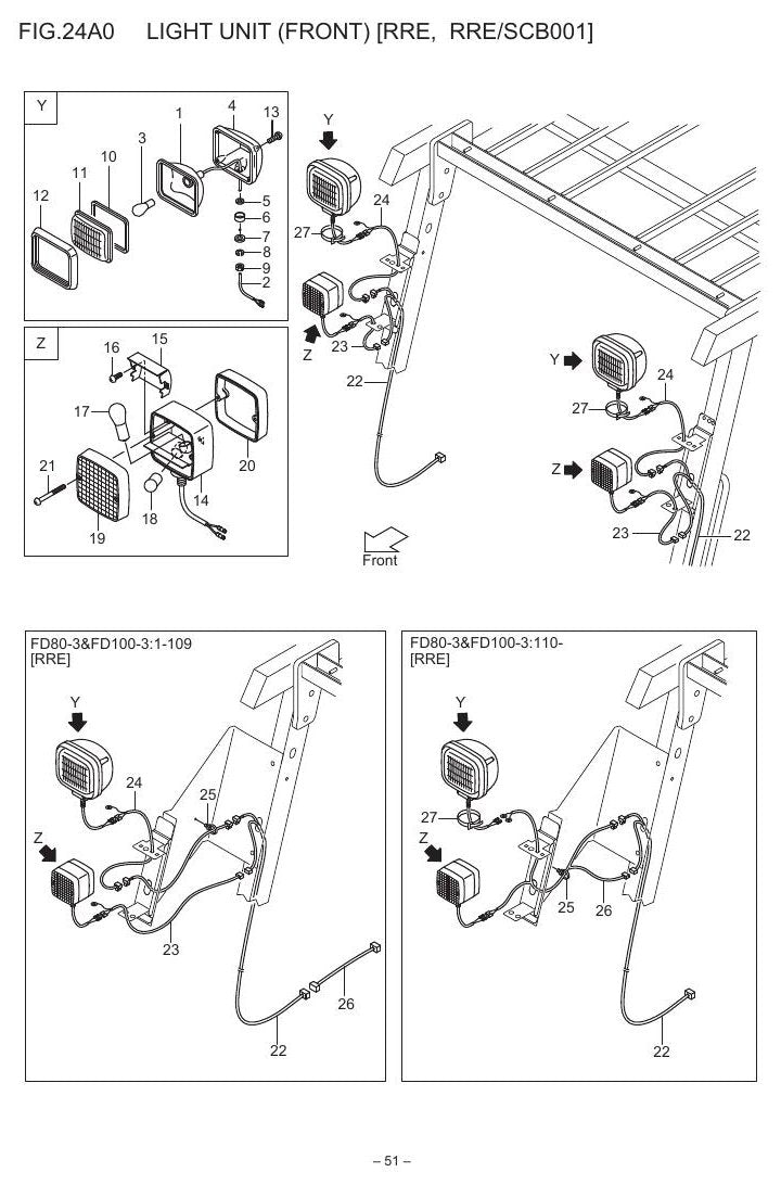 FD60, 70 ,80, 100-3 - Catálogo de Peças Nissan