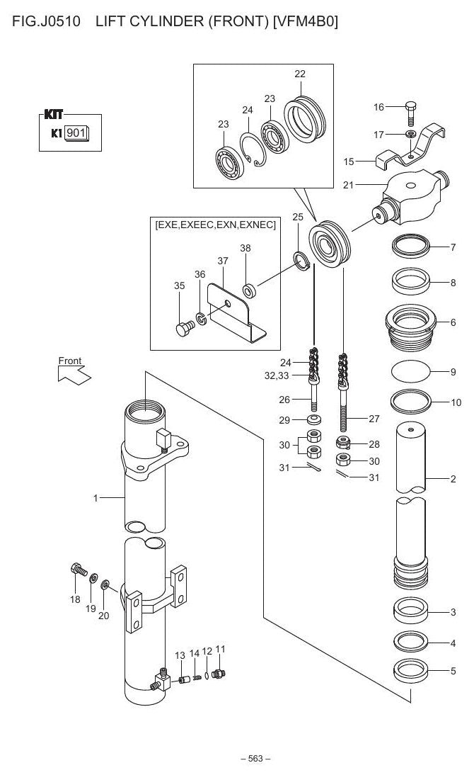 FD60, 70 ,80, 100-3 - Catálogo de Peças Nissan