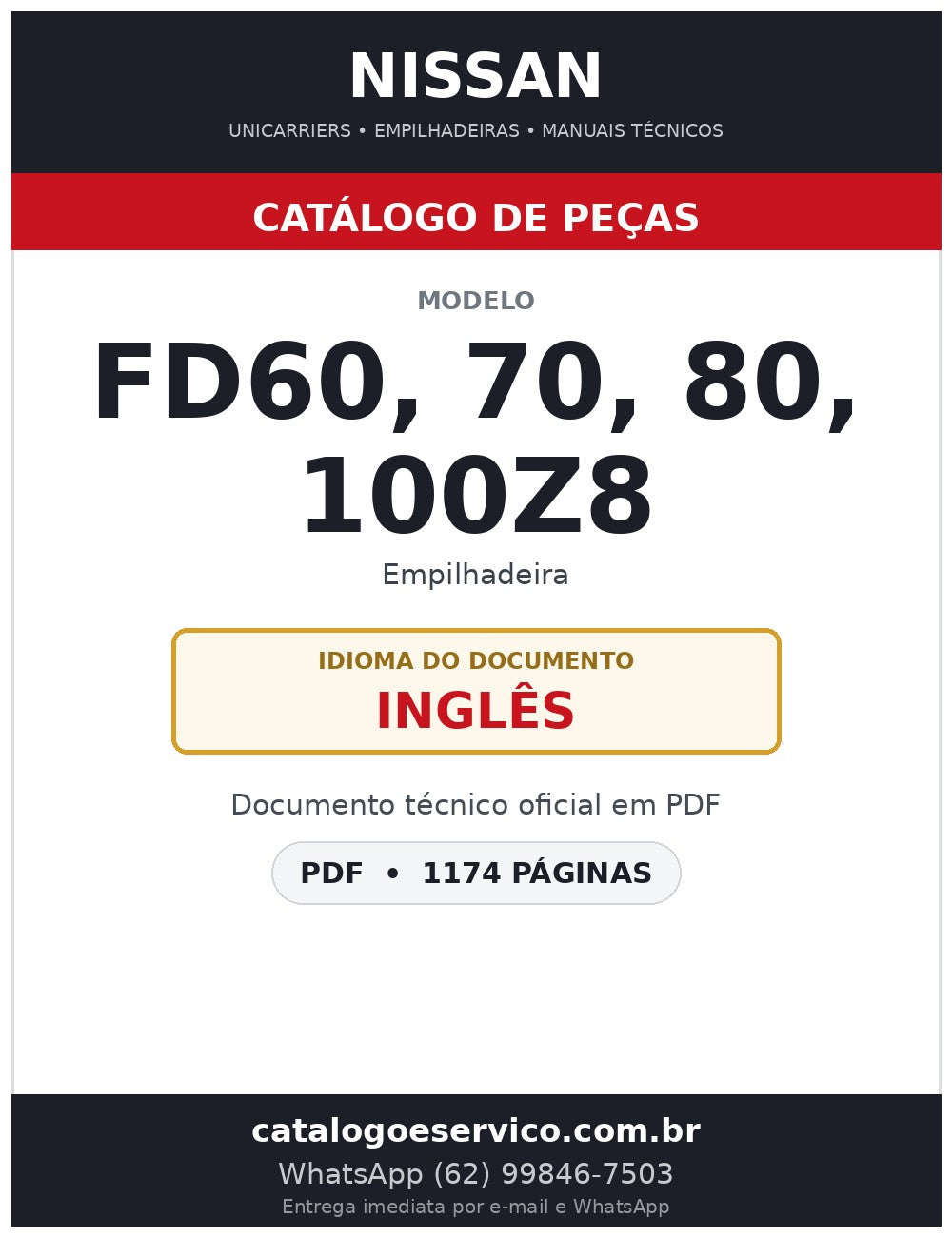 FD60, 70, 80, 100Z8 - Catálogo de Peças Nissan
