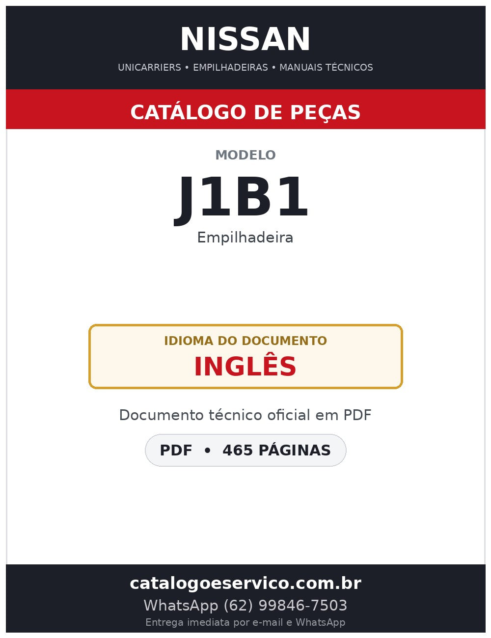 J1B1 - Catálogo de Peças Nissan