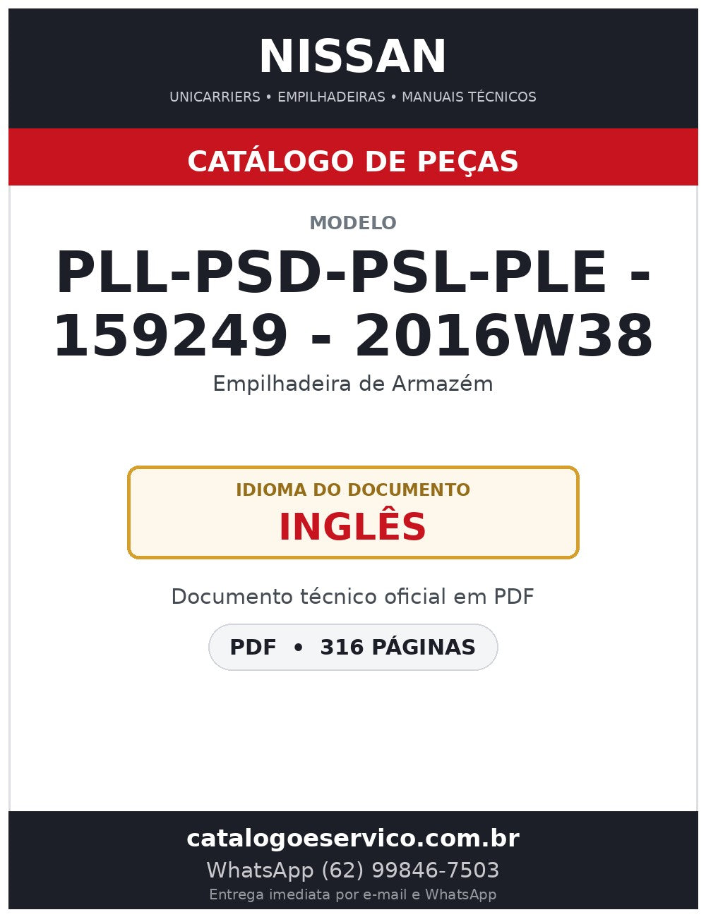 PLL-PSD-PSL-PLE - 159249 - 2016w38 - Catálogo de Peças Nissan