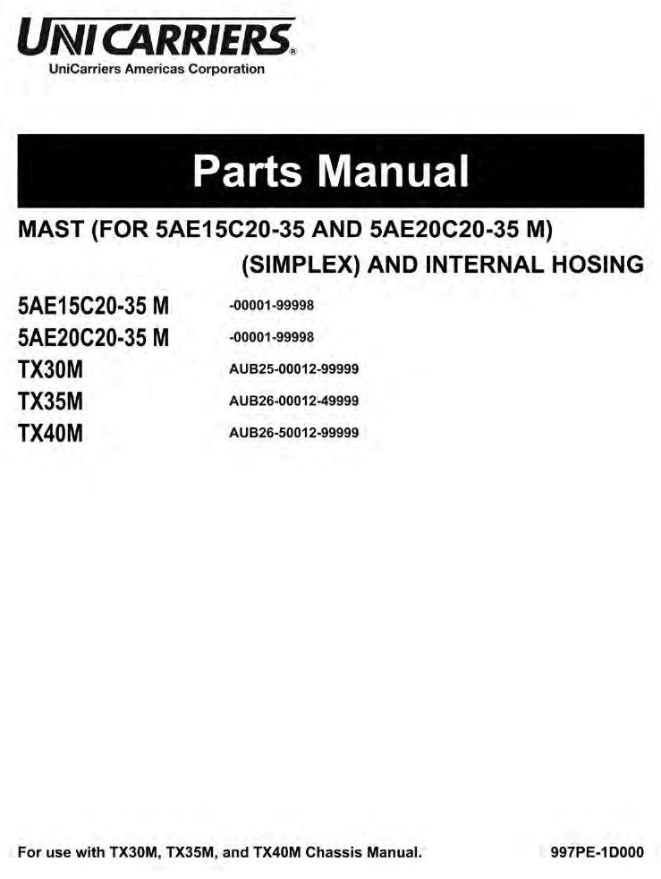 TX30, 40, 45M - Catálogo de Peças Nissan