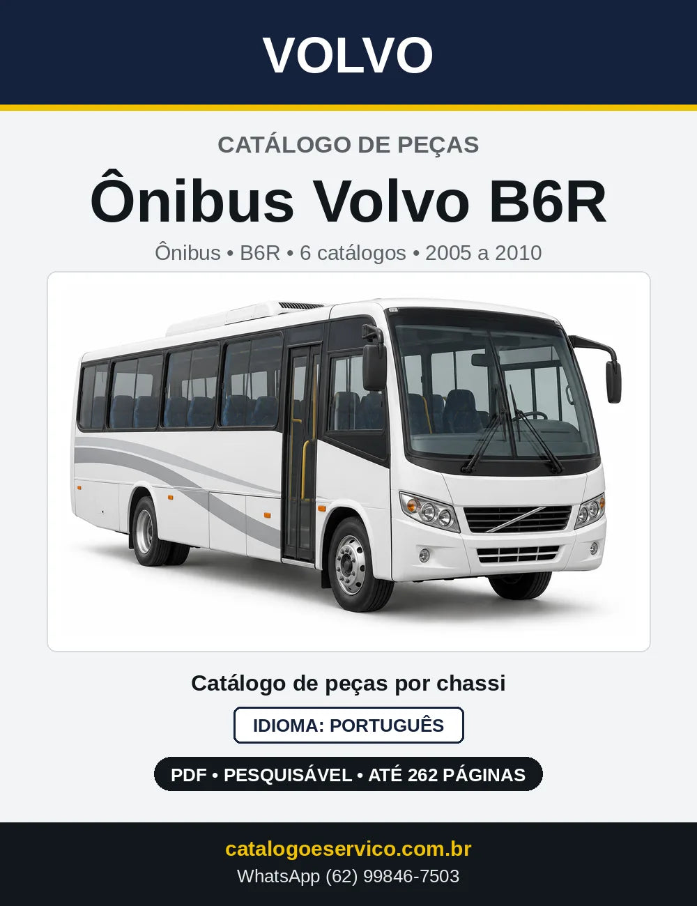 Capa do Catálogo de Peças Ônibus Volvo B6R em PDF