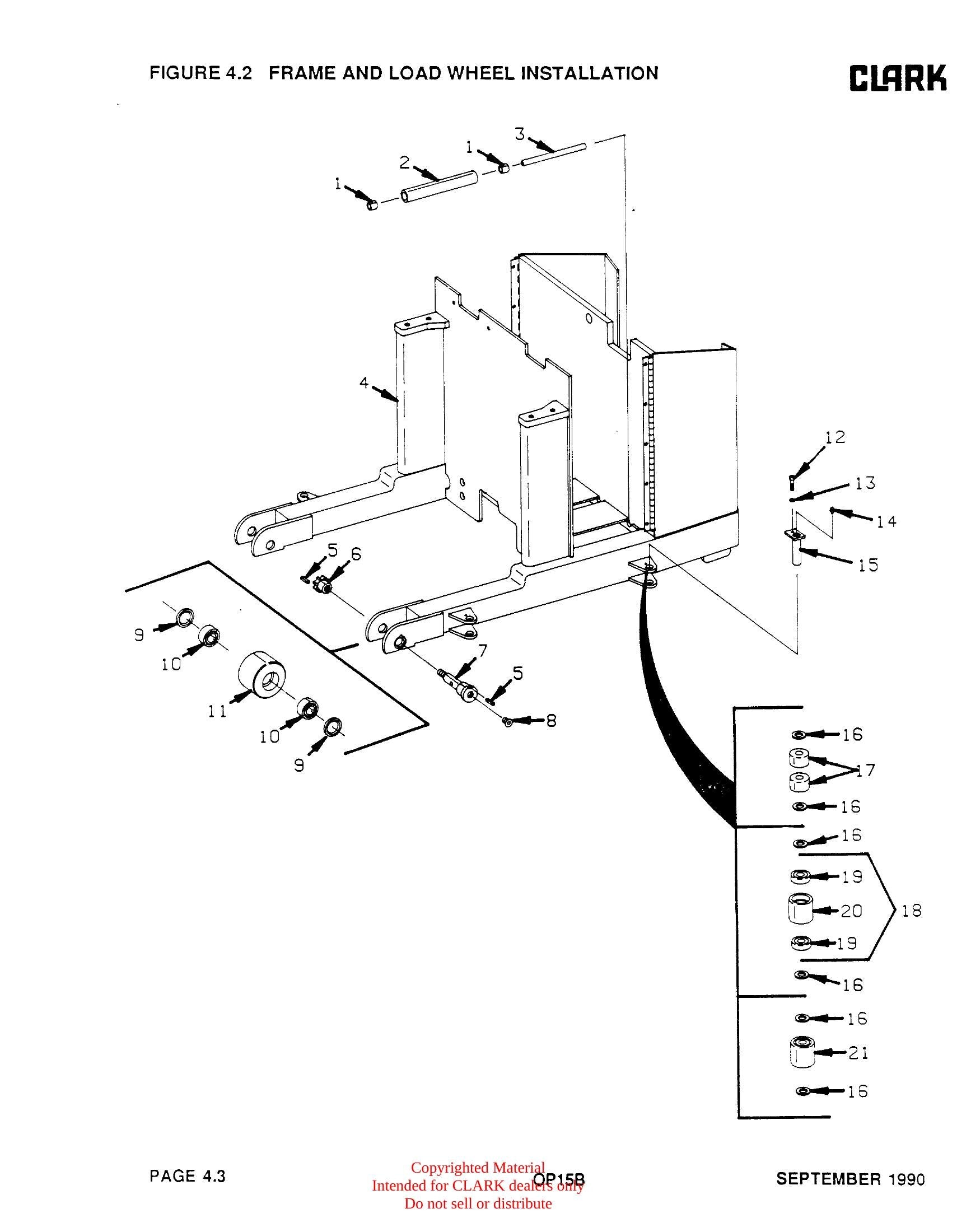 Catálogo de Peças Order Picker Clark OP15B (Book OP15B-1) - página interna