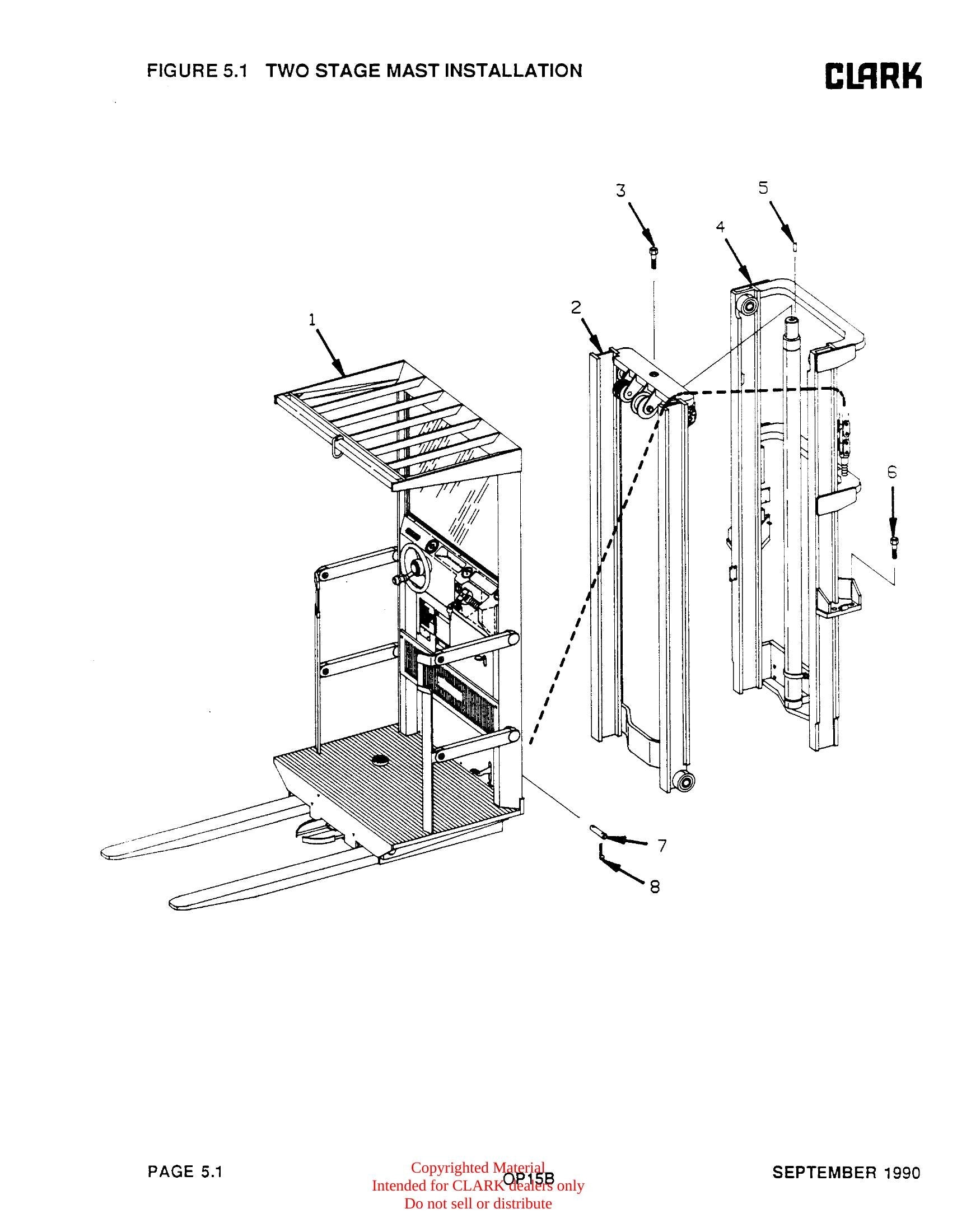 Catálogo de Peças Order Picker Clark OP15B (Book OP15B-1) - página interna
