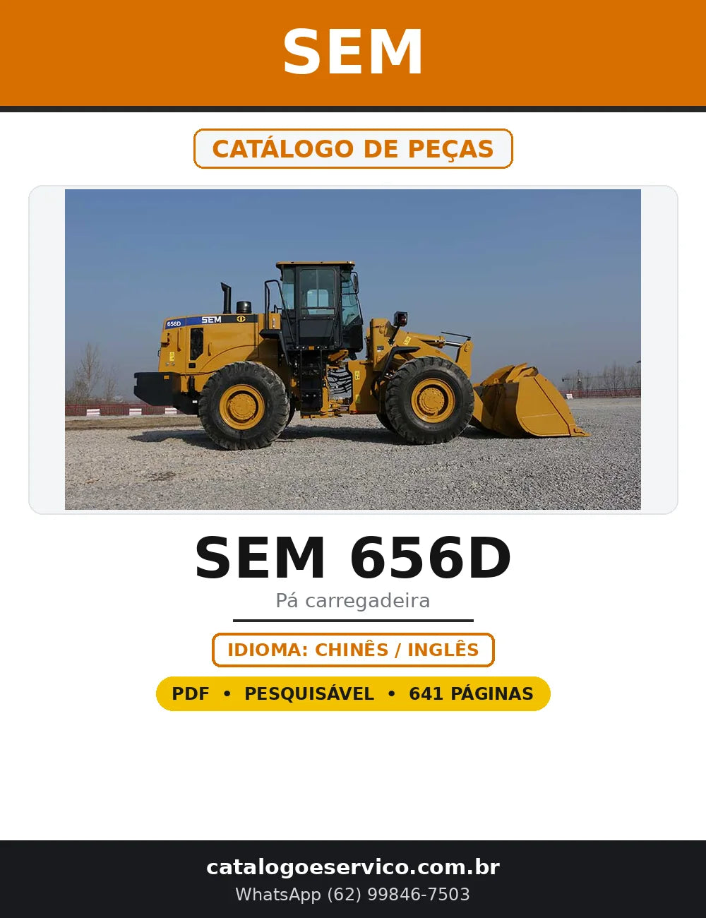 Capa do Catálogo de Peças SEM SEM 656D em PDF com 641 páginas