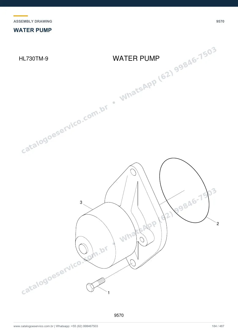 Catálogo de peças Hyundai HL730TM-9: desenho de montagem — arrefecimento