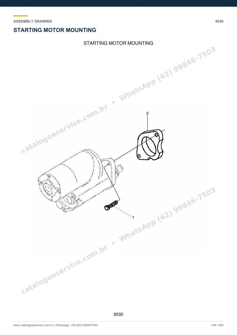 Catálogo de peças Hyundai HL740-7: desenho de montagem
