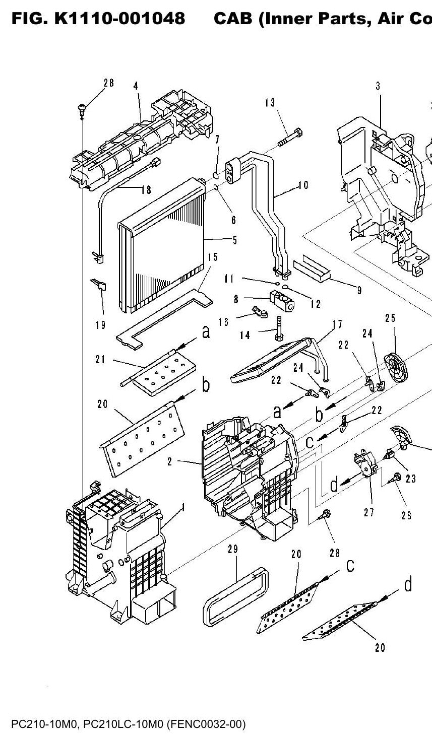 CATALOGO DE PEÇAS PDF ESCAVADEIRA HIDRÁULICA PC210-10M0 - KOMATSU - vista explodida 2