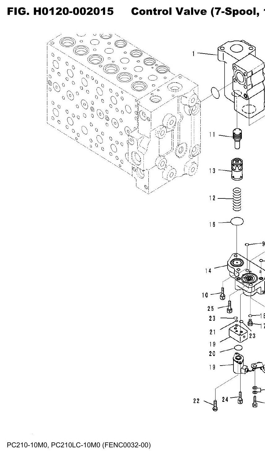 CATALOGO DE PEÇAS PDF ESCAVADEIRA HIDRÁULICA PC210-10M0 - KOMATSU - vista explodida 3