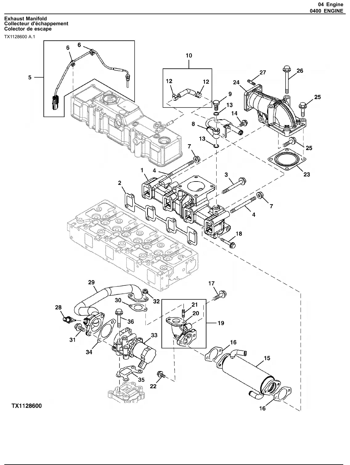 Catálogo de Peças John Deere 60G — ilustração técnica 2