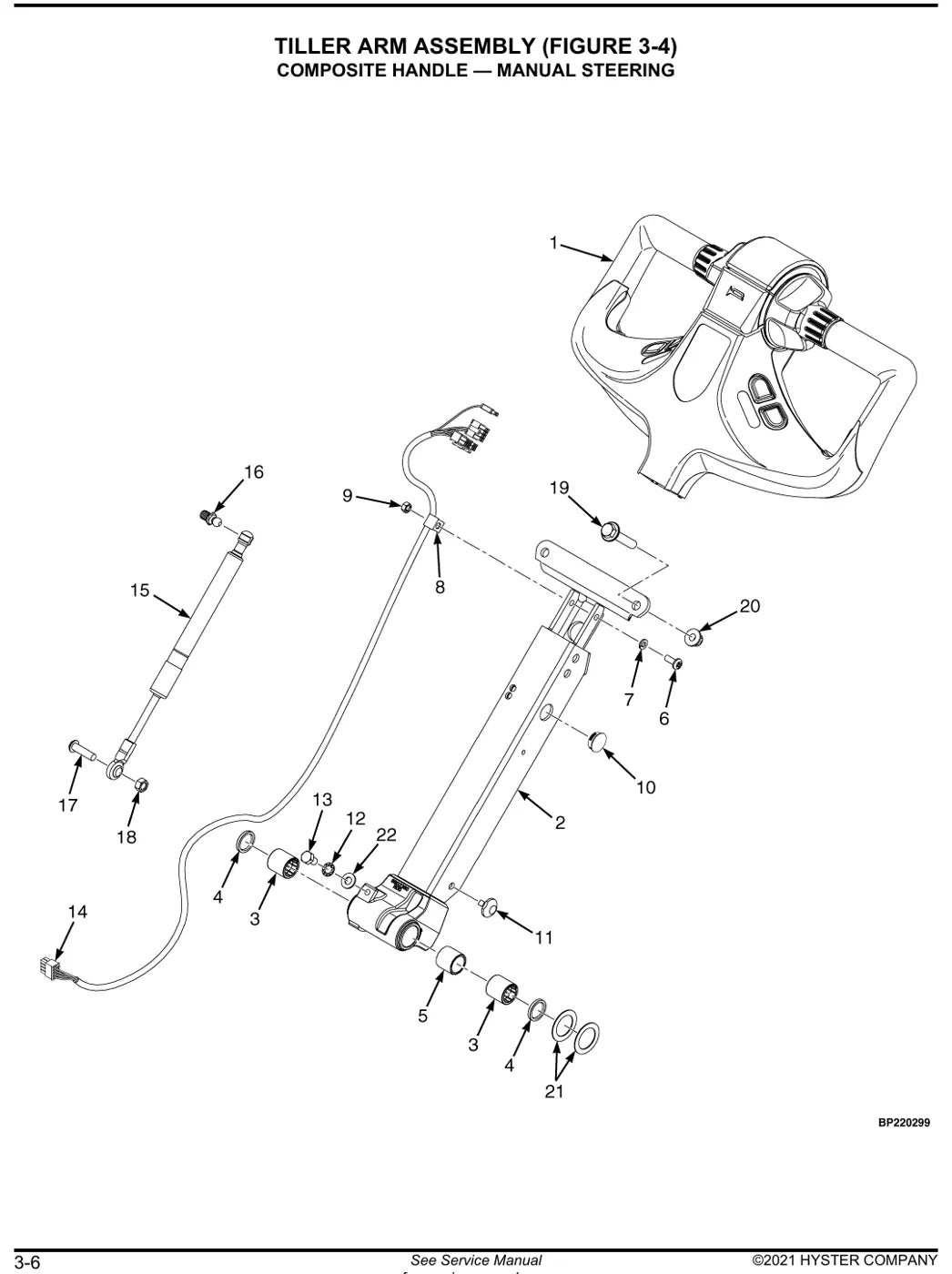 Conjunto ilustrado com números de peça originais — Hyster B60ZAC (C230)