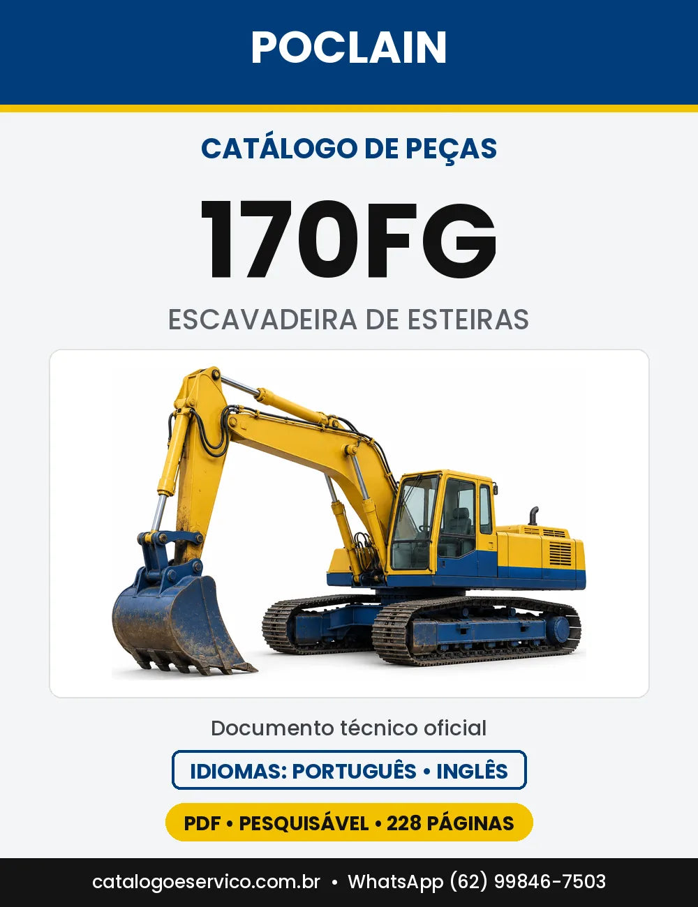 Catálogo de Peças Poclain 170FG — capa do catálogo em PDF