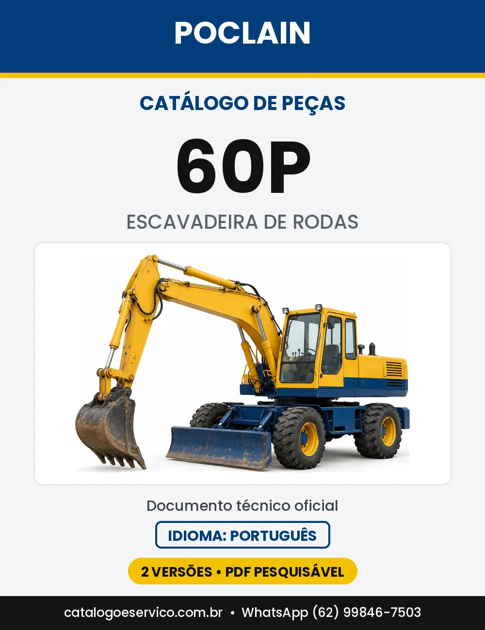 Catálogo de Peças Poclain 60P — capa do catálogo em PDF
