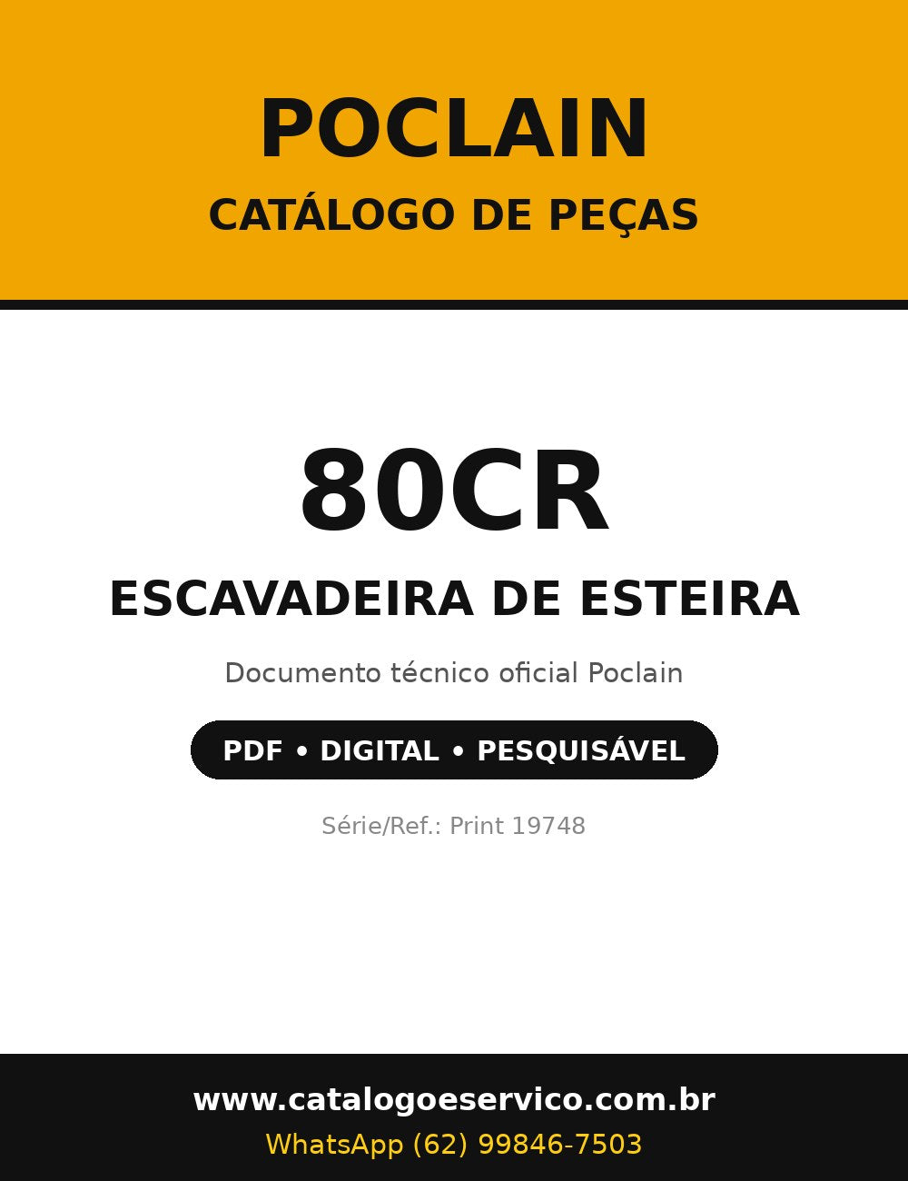 Catálogo de Peças Poclain - 80CR - Escavadeira de Esteira