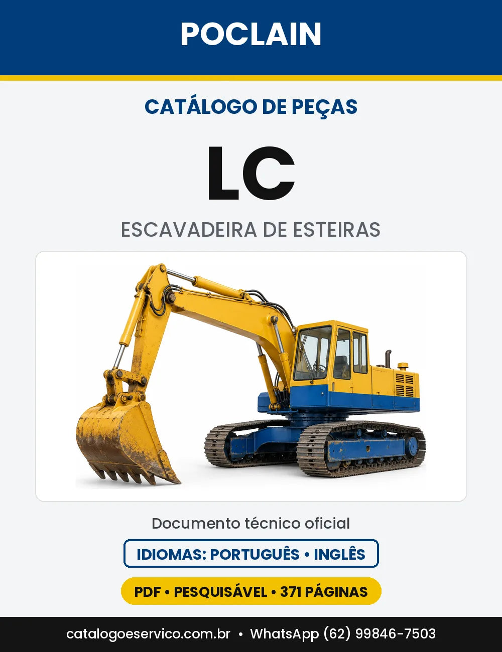 Catálogo de Peças Poclain LC — capa do catálogo em PDF