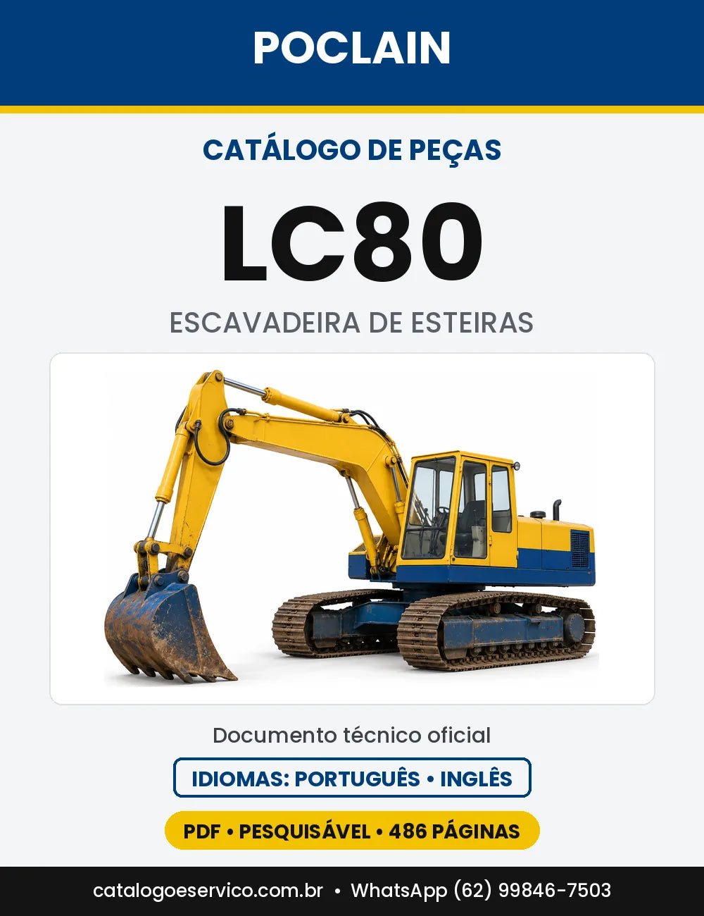 Catálogo de Peças Poclain LC80 — capa do catálogo em PDF