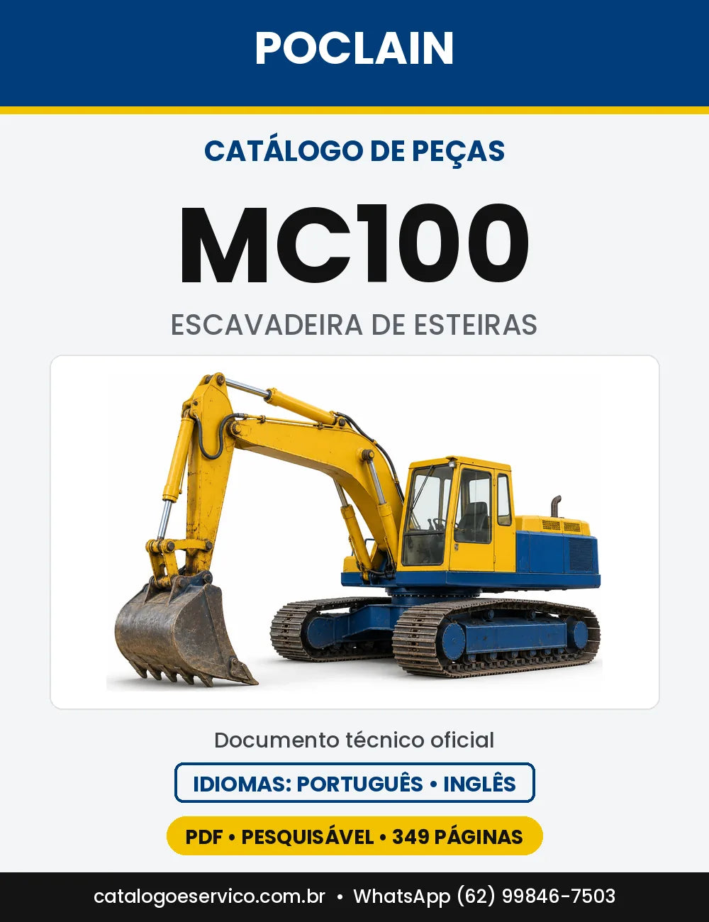 Catálogo de Peças Poclain MC100 — capa do catálogo em PDF