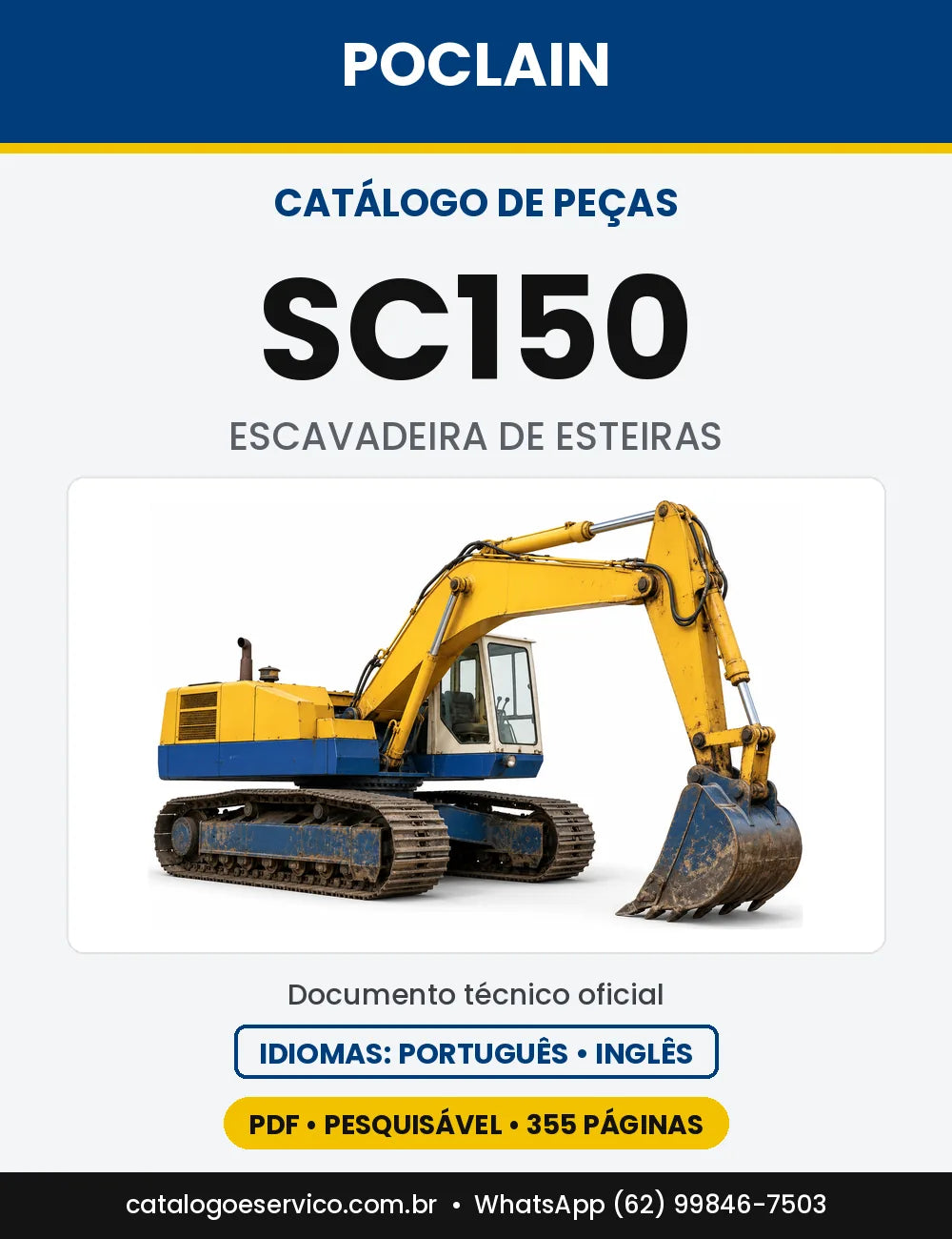 Catálogo de Peças Poclain SC150 — capa do catálogo em PDF