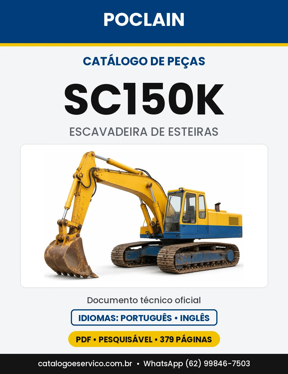 Catálogo de Peças Poclain SC150K — capa do catálogo em PDF