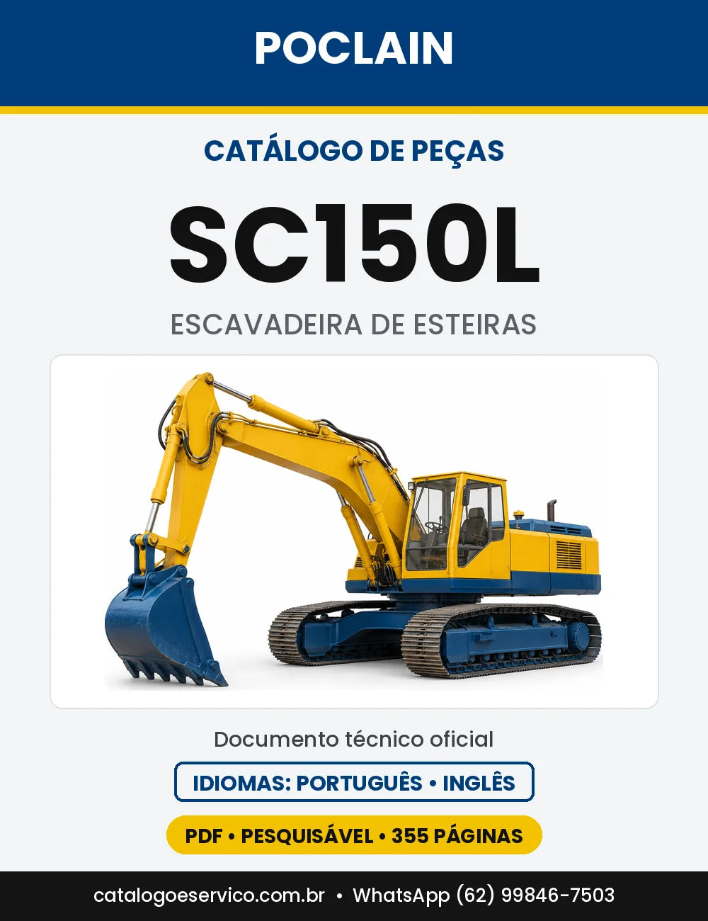 Catálogo de Peças Poclain SC150L — capa do catálogo em PDF