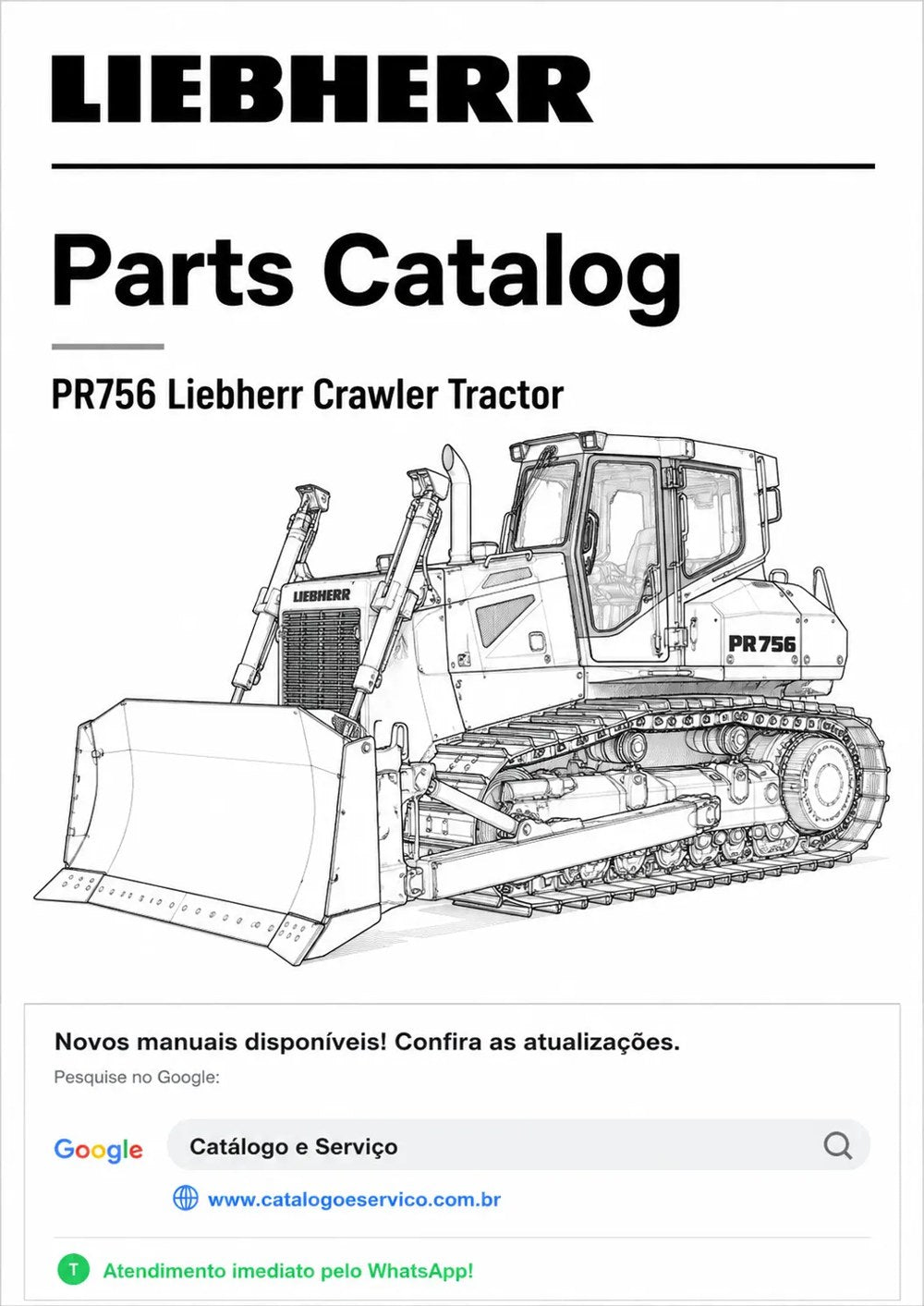 Catálogo de Peças PR756 Liebherr Trator de Esteira