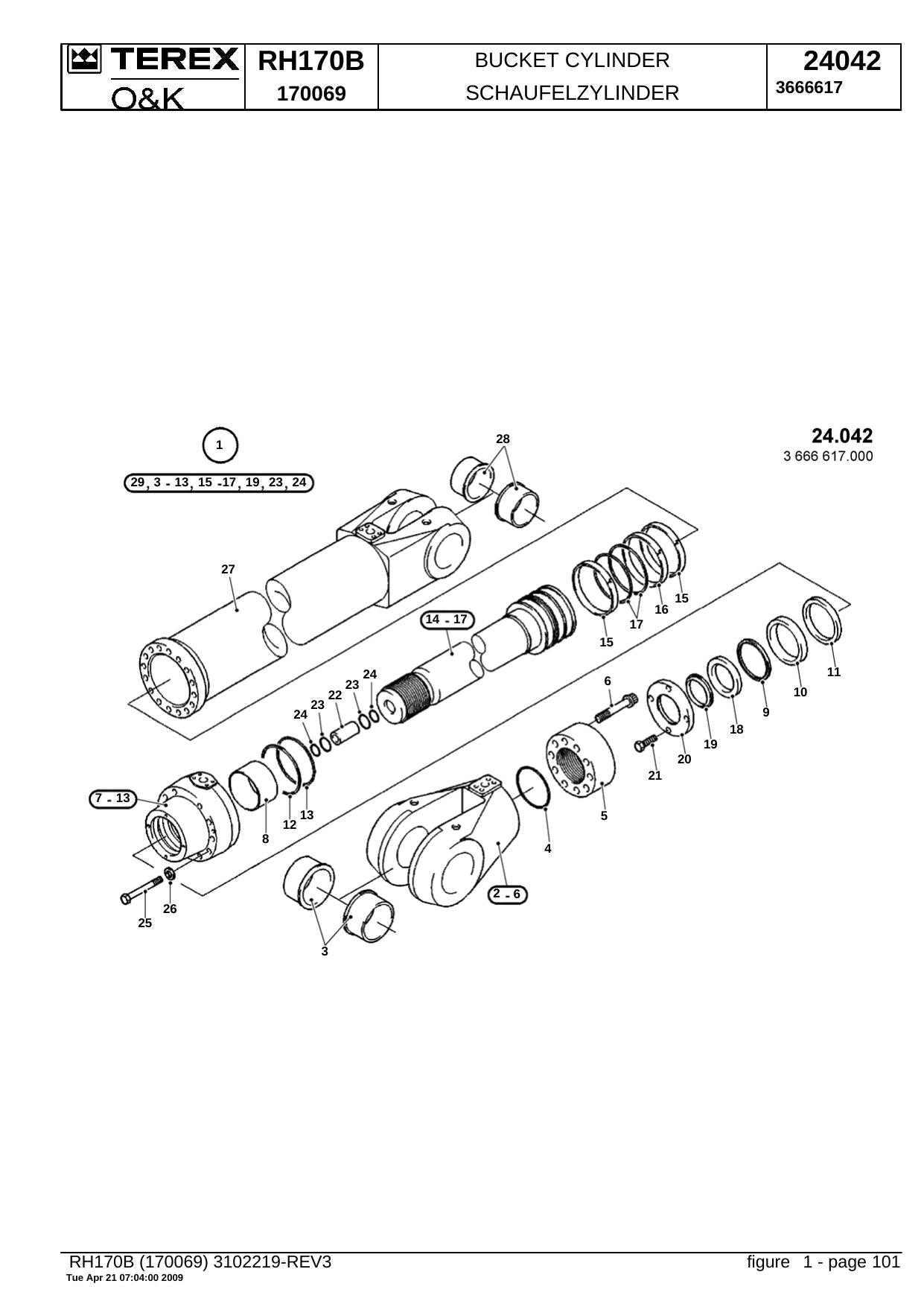 Catálogo de Peças RH170B Terex Escavadeira Hidráulica - página 2