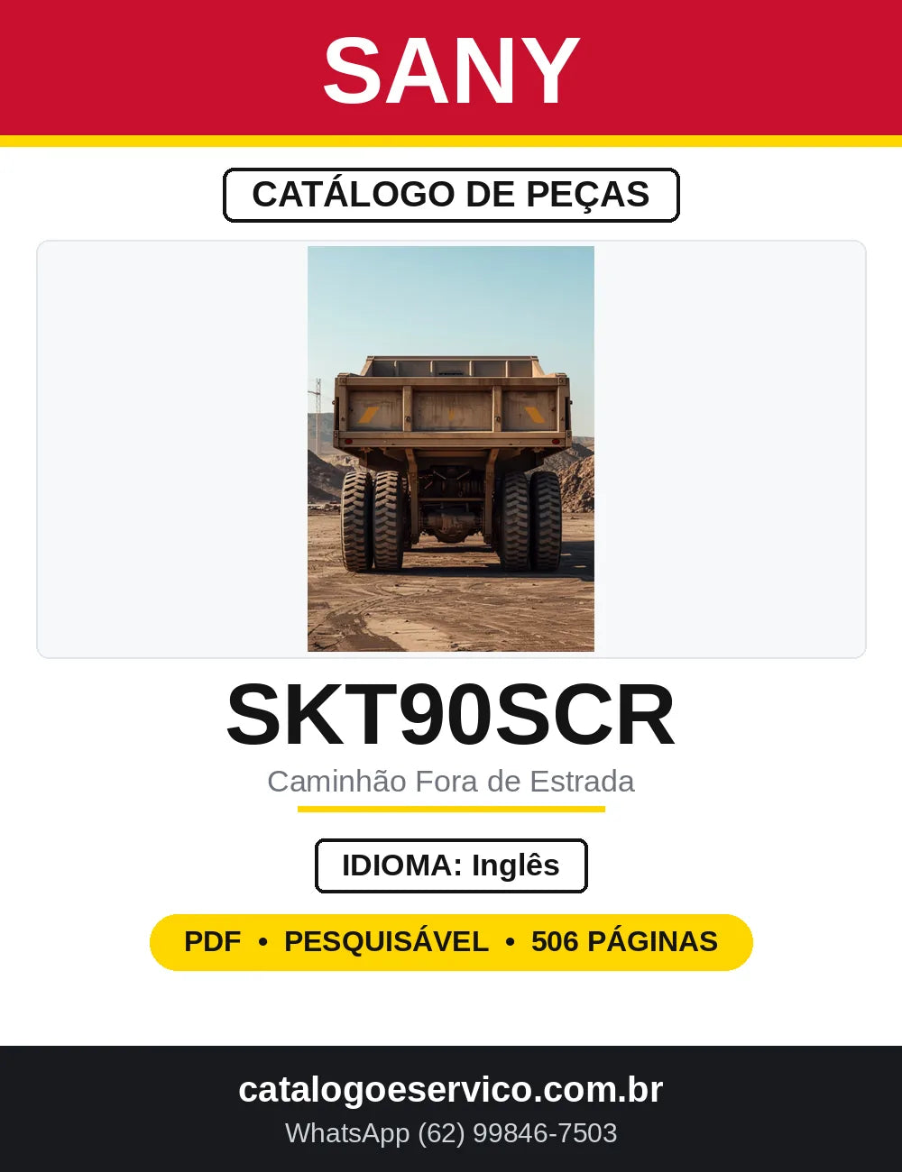 Catálogo de Peças SANY SKT90SCR — capa