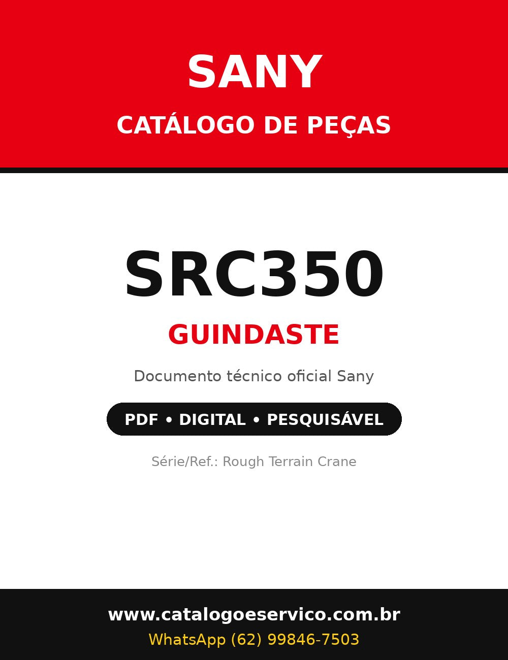 Catálogo de Peças Sany - SRC350 - Guindaste