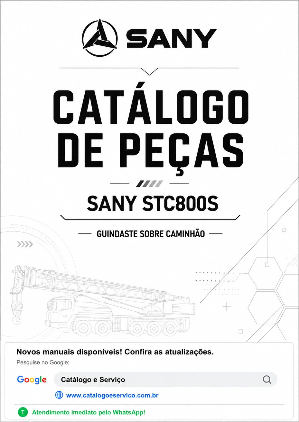 Catálogo de Peças Sany STC800S - Guindaste sobre Caminhão